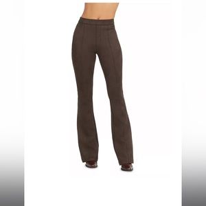 Faux Suede Flare Pants